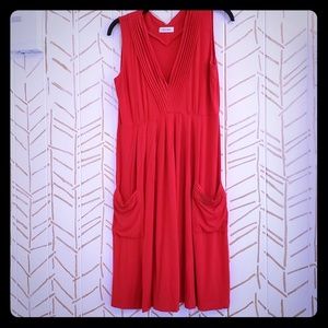 Calvin Klein Orange Jersy Dress